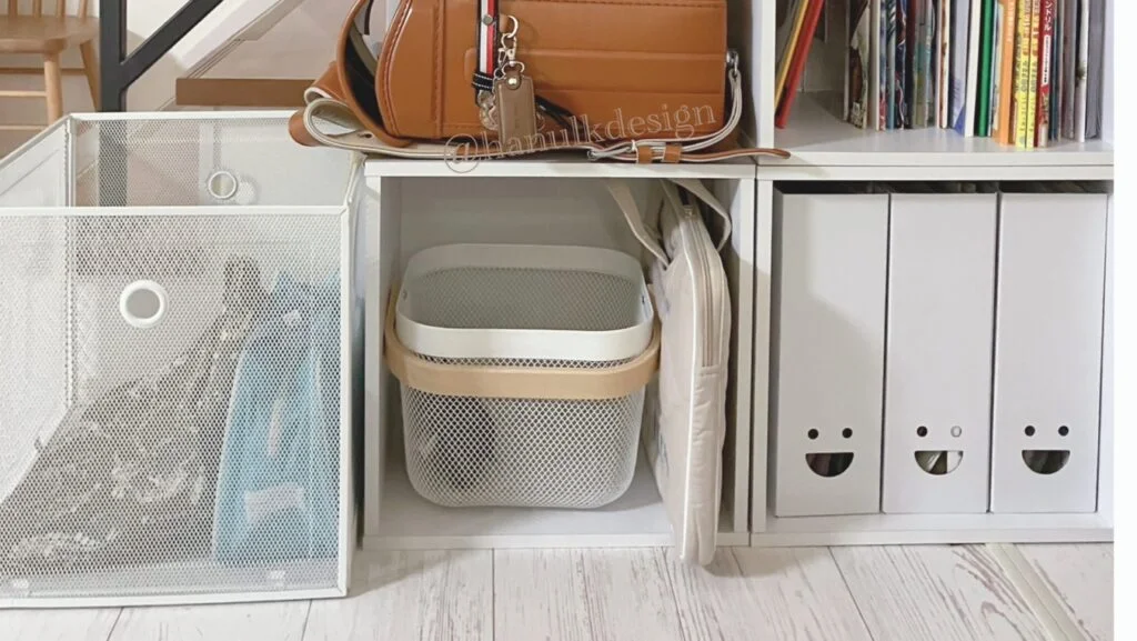 小学生が自分で準備ができて忘れ物もゼロになった学用品収納